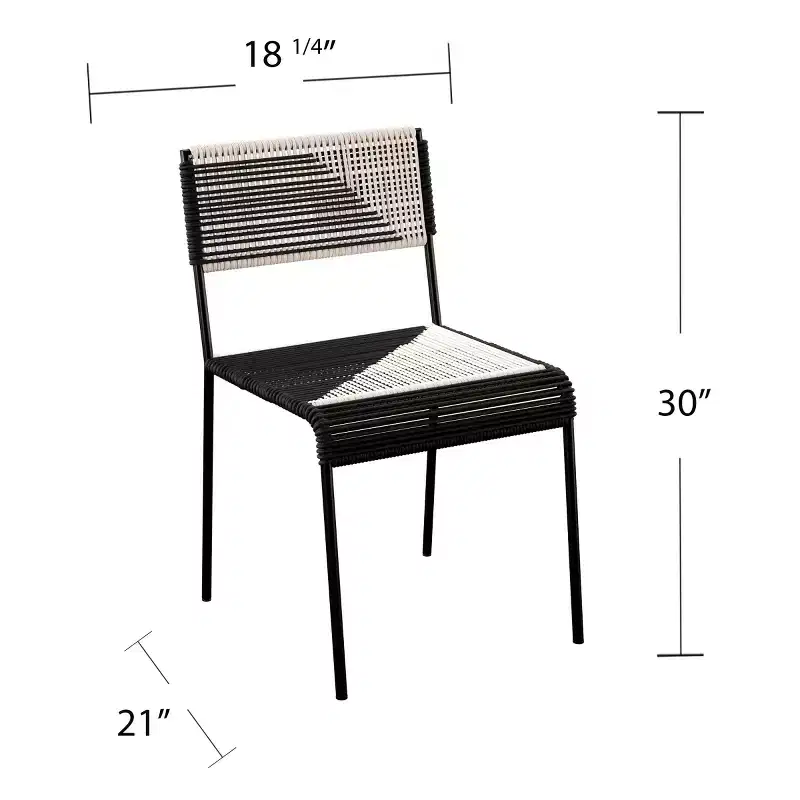 Watkindale 4 Chair Bistro Set - White/Black - SEI