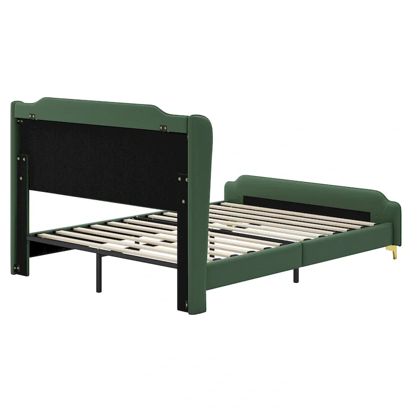 Modern Soft-Upholstered PU Leather Bed