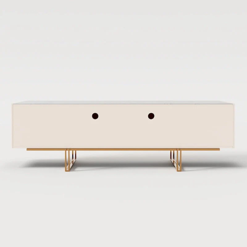 78.7  TV Stand, Entertainment Center with Faux Marble Top