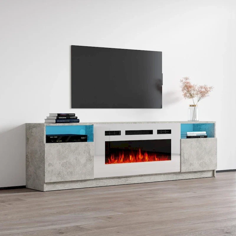 Strick & Bolton Amsden Electric Fireplace TV Stand