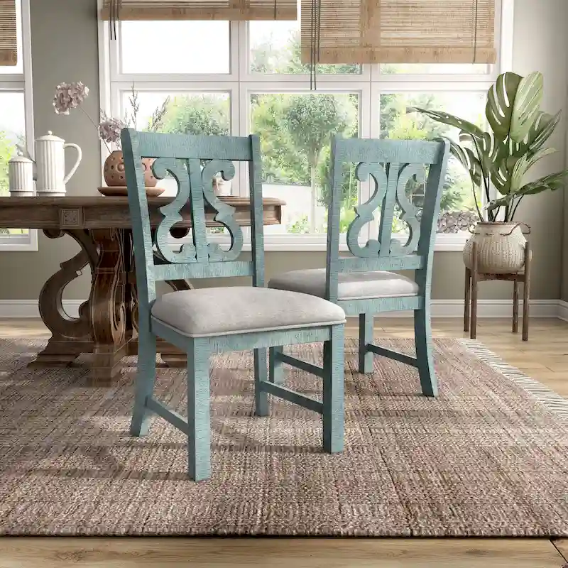 Sylmer Farmhouse Wood Dining Chairs (Set of 2) by Furniture of America