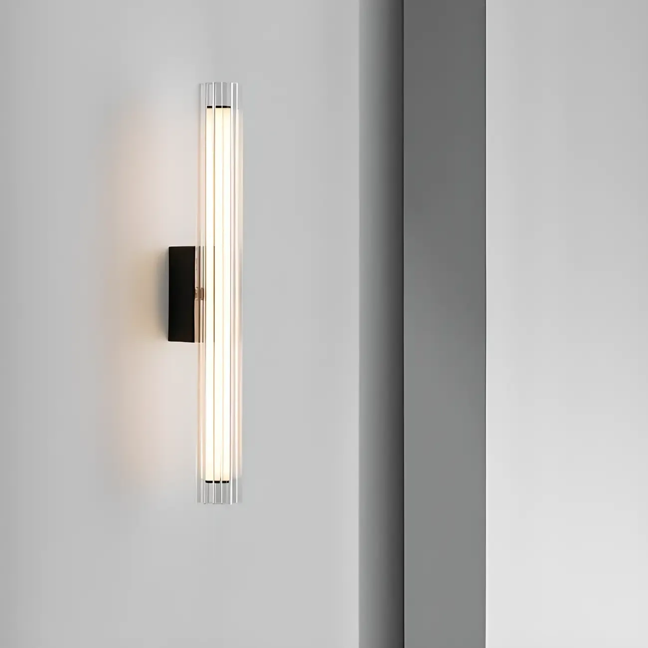 Minimalist Chrome Cylinder LED Wall Sconce with Warm Light
