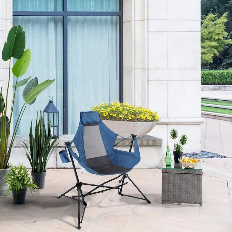 Hammock Camping Chair Folding Swing Chair with Stand