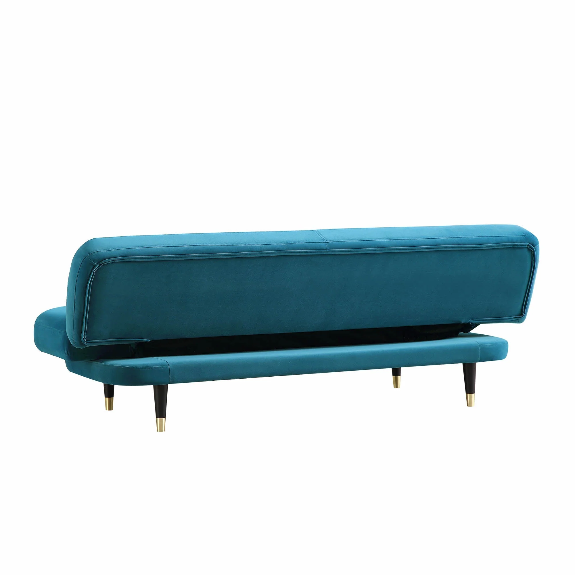 2-Seater Sofa Bed, Teal Velvet