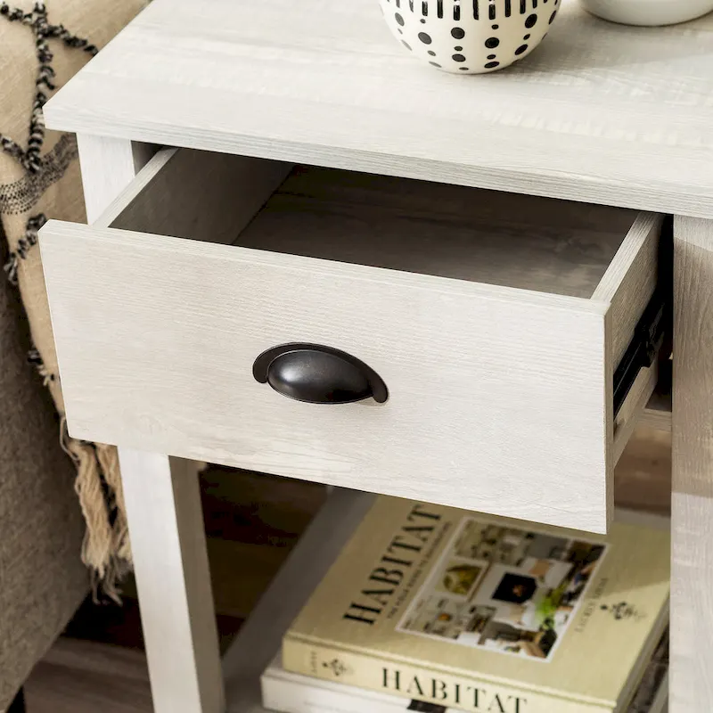 One-Drawer Farmhouse Nightstand, Set of 2
