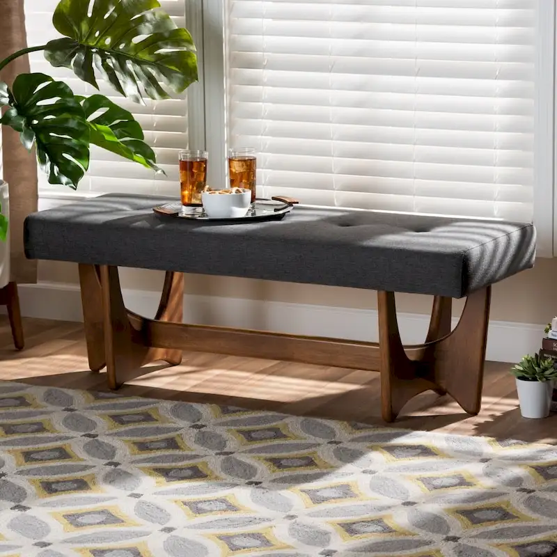 Carson Carrington Ullarp Mid-century Modern Upholstered Bench