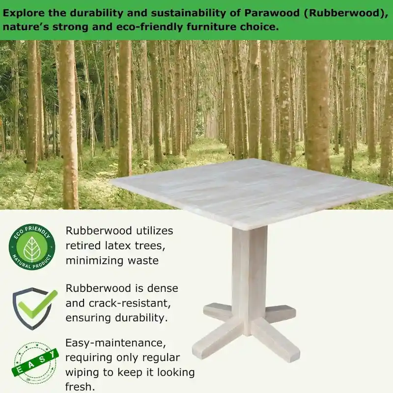 Square Dual Drop Leaf Dining Table