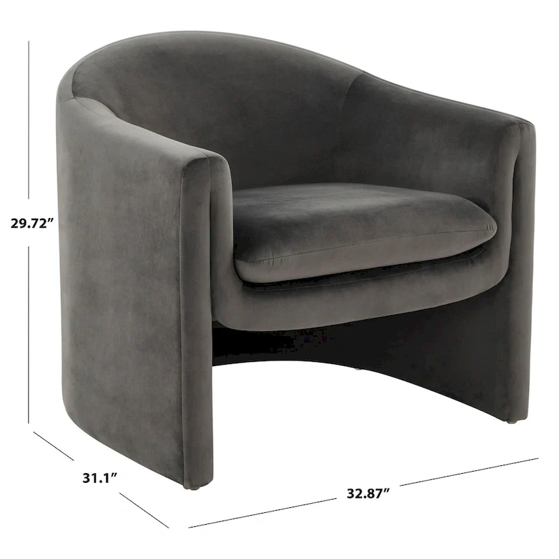 SAFAVIEH Couture Laylette Upholstered Accent Chair - 33 IN W x 31 IN D x 30 IN H