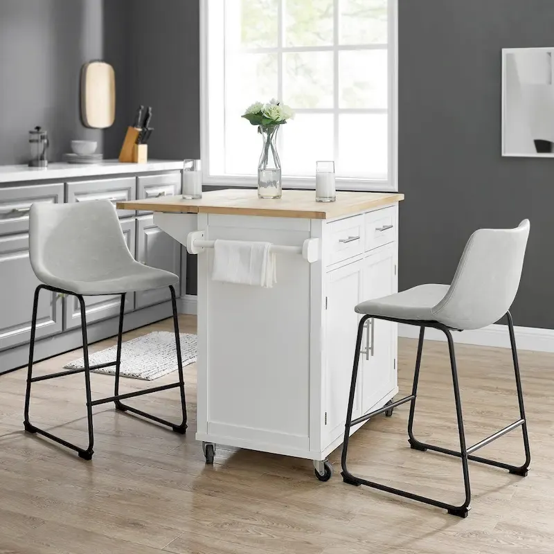 Middlebrook Prusiner 26-inch Faux Leather Counter Stool (Set of 2)