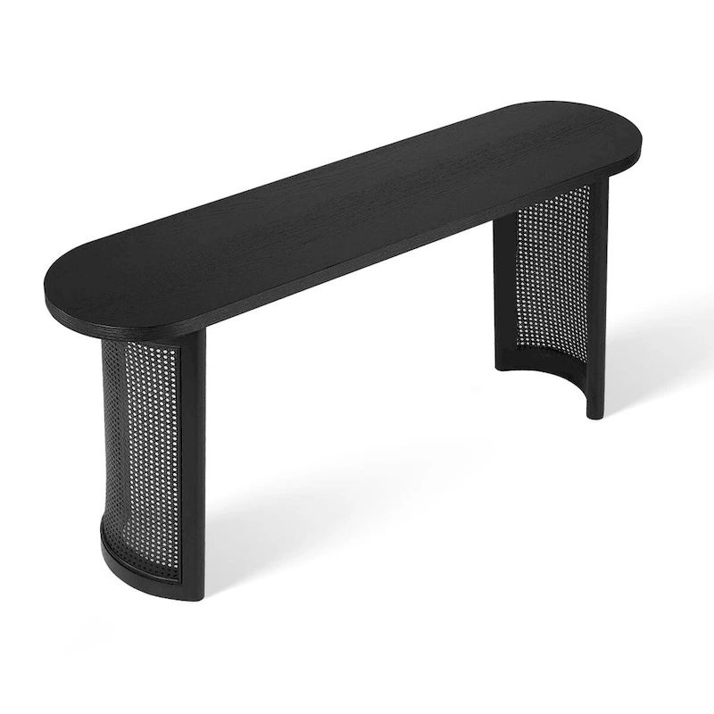 60 Solid Rattan Console Table