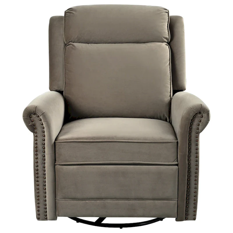 Marloo Modern Swivel Velvet Recliner Chair by Christopher Knight Home