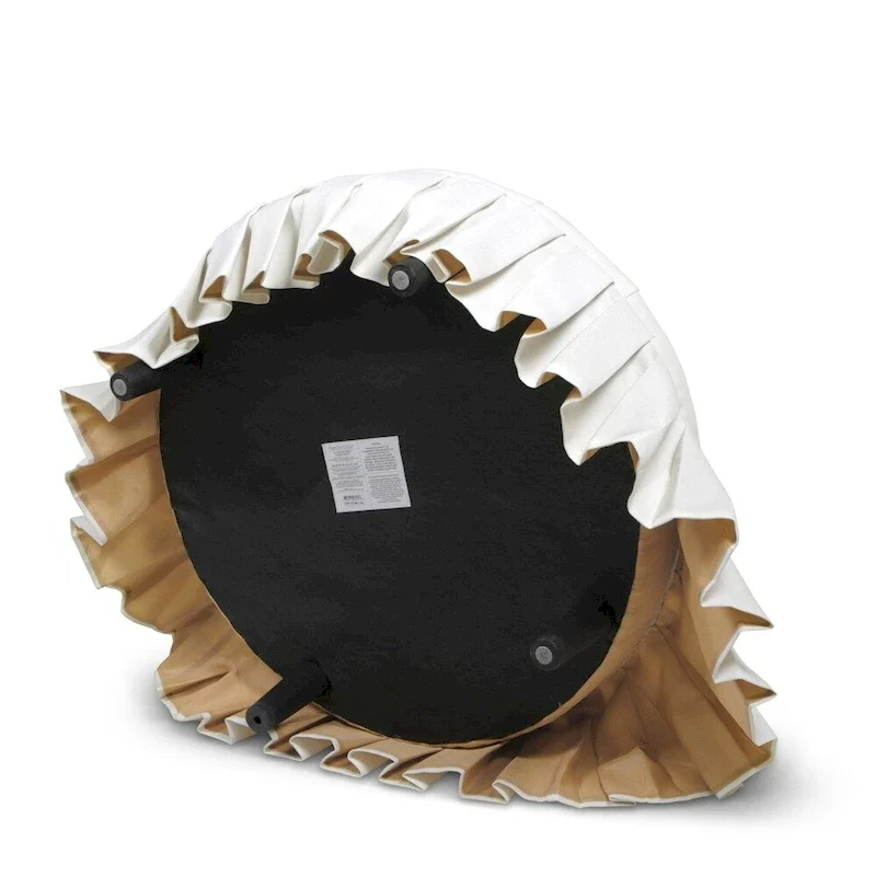 Baruti Tufted Cocktail Ottoman with Pleated Skirt