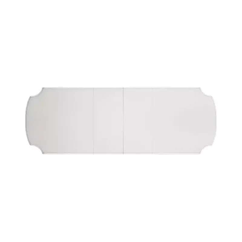 136" Vendome Dining Table Antique Pearl Finish - Acme Furniture: Classic Double Pedestal, 10-Seater, Resin Frame