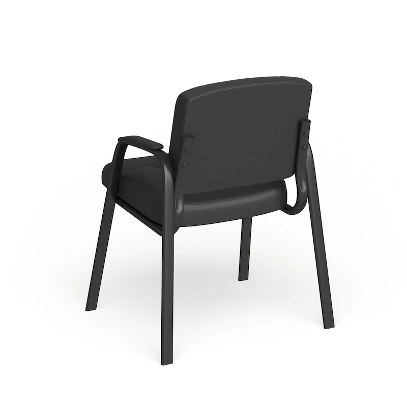 Upholstered Tufted Executive Reception Chair - Black