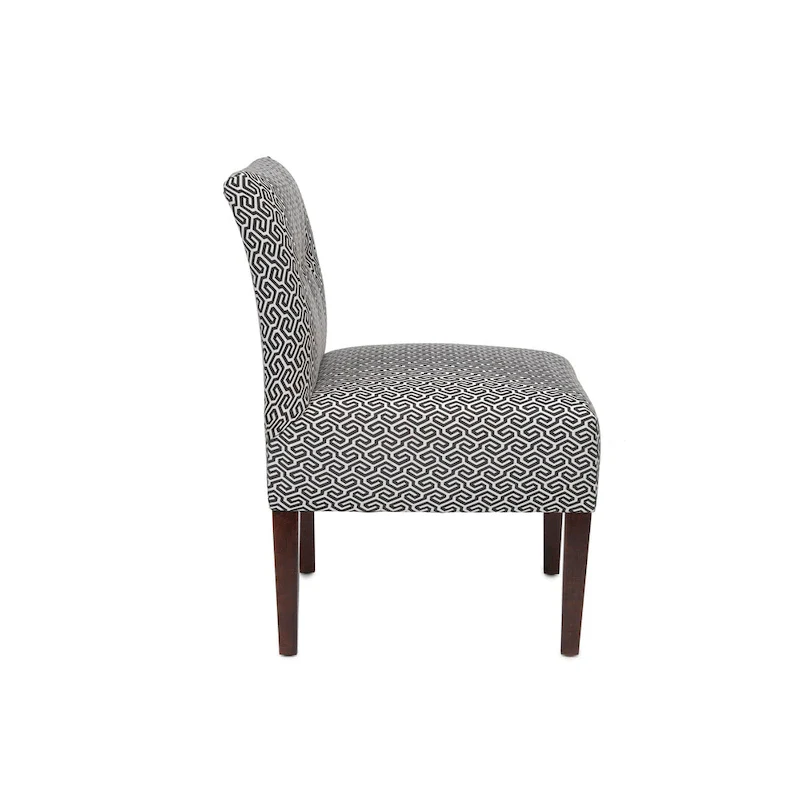 Samantha Transitional Button Tufted Slipper Chair