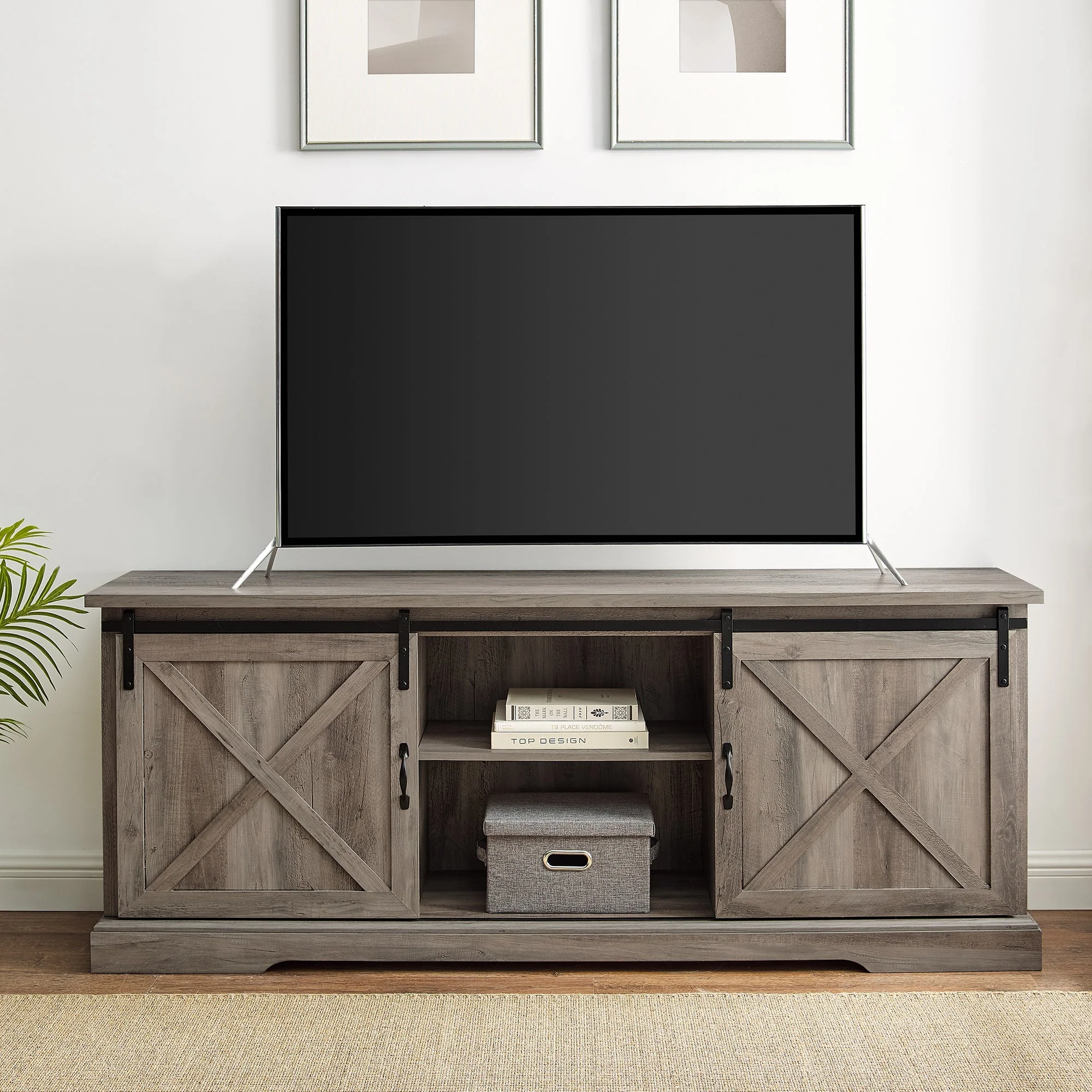 70 Sliding Barn Door TV Console