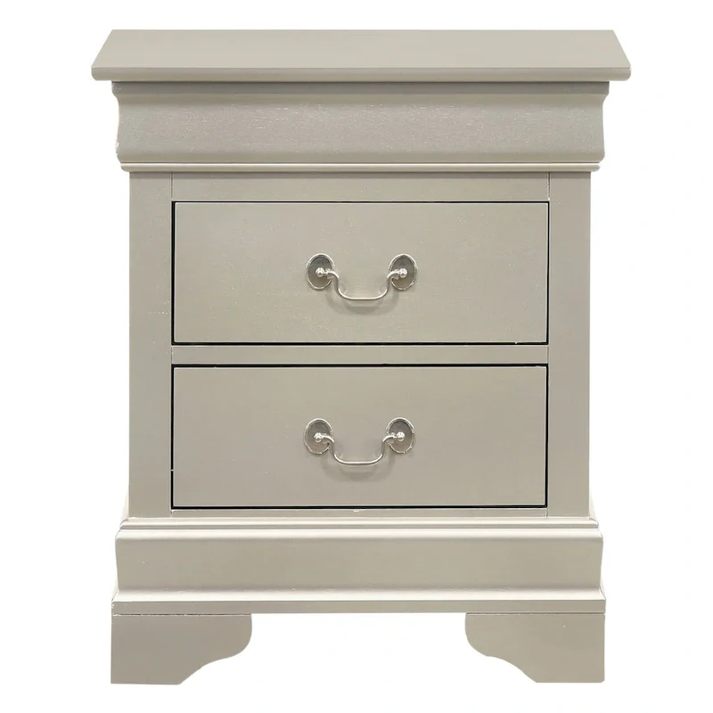 Louis Phillipe Traditional 2-drawer Wood Nightstand