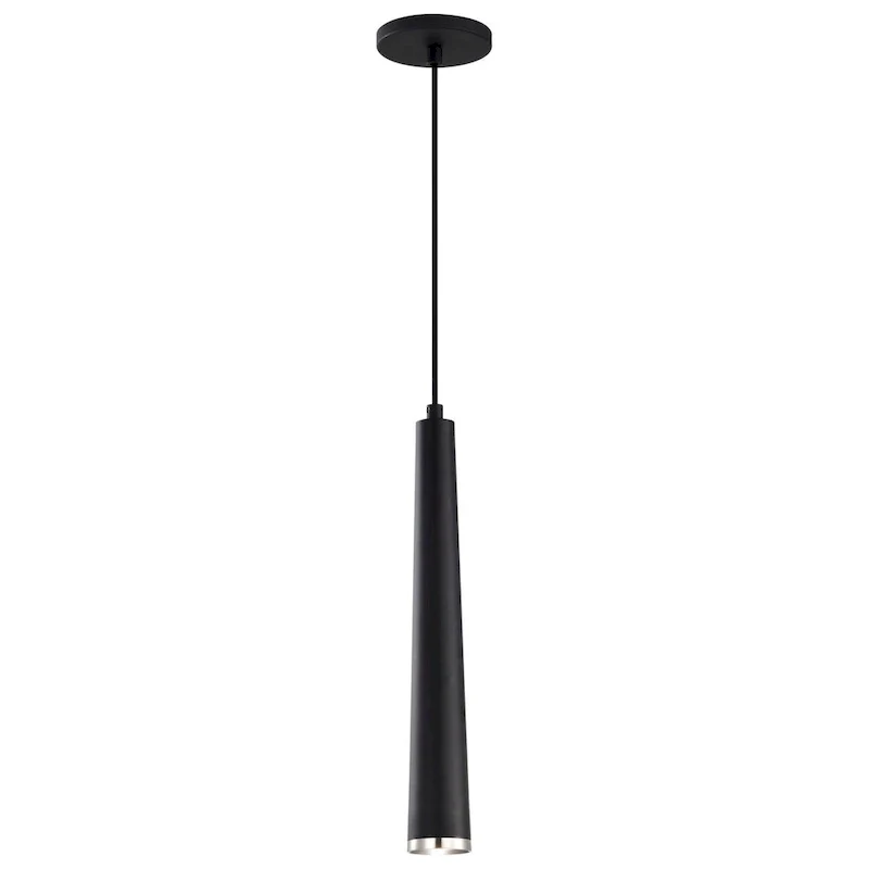 Melrose 12 Watt 16  LED Pendant Matte Black and Brushed Nickel Finish