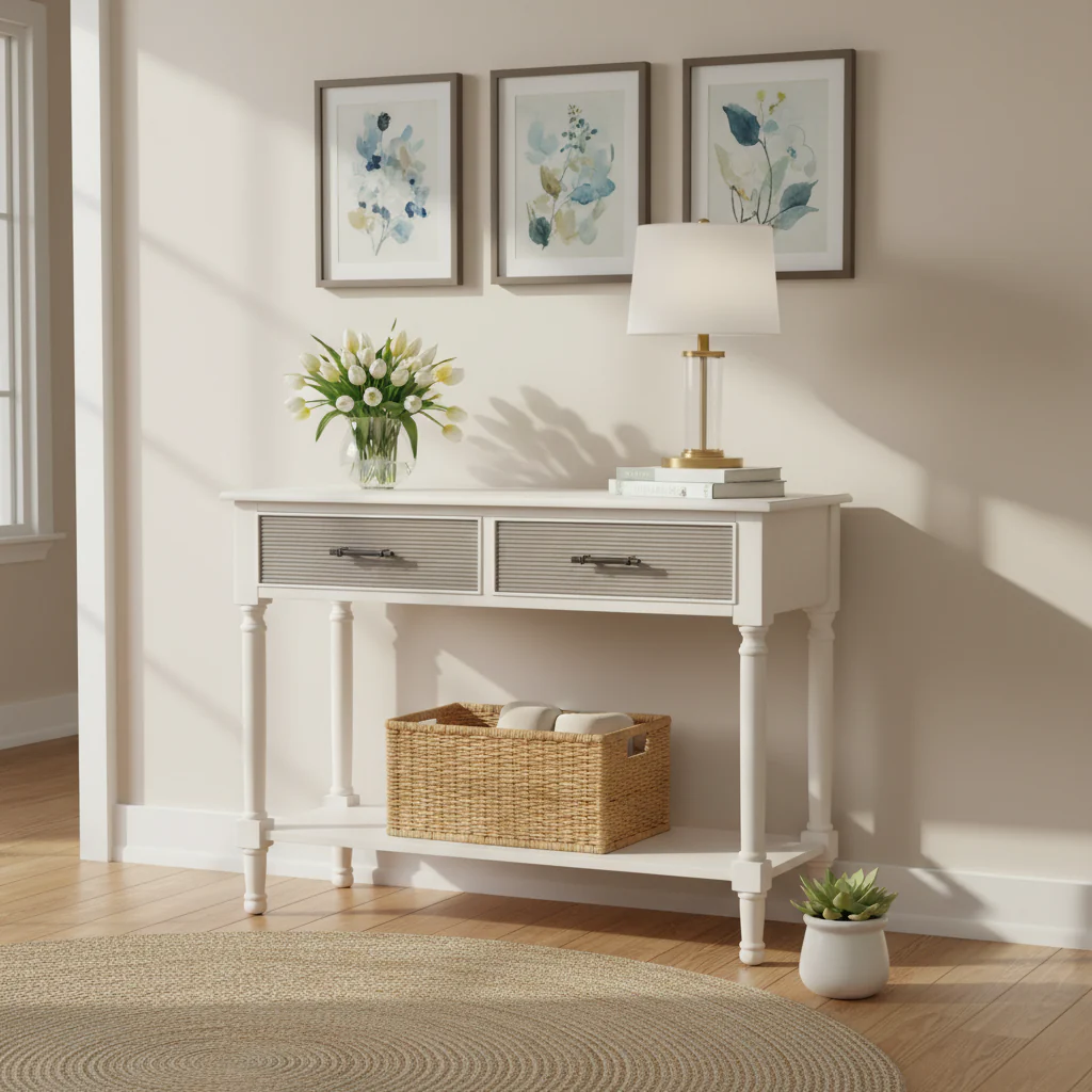 Sinda 2-Drawer Console Table - 35.5 W x 13 L x 29.5 H - 36Wx13Dx30H