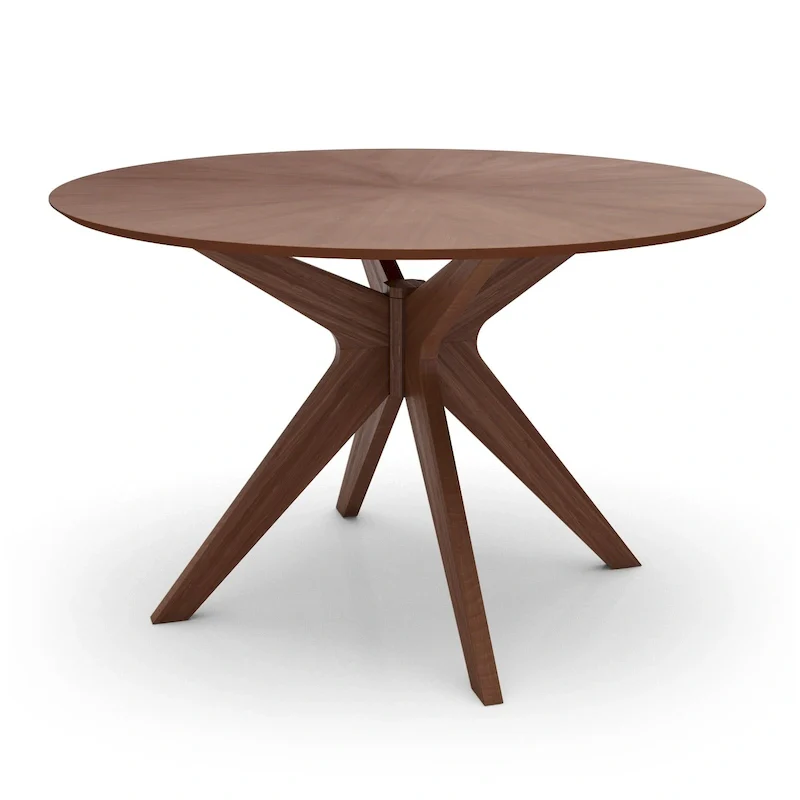 Round Dining Table with Wood Veneer Top