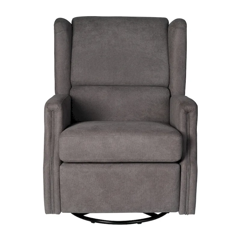 Wingback Manual Rocking Glider Recliner Chair with 360 Swivel
