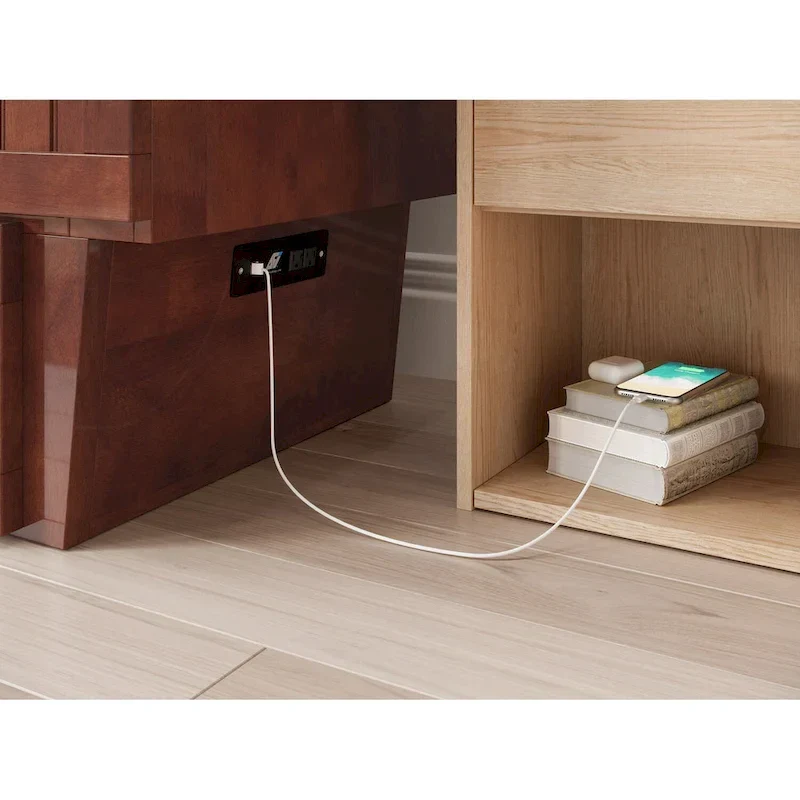 Sydney Twin Murphy Bed Chest with 6 inch Mattress