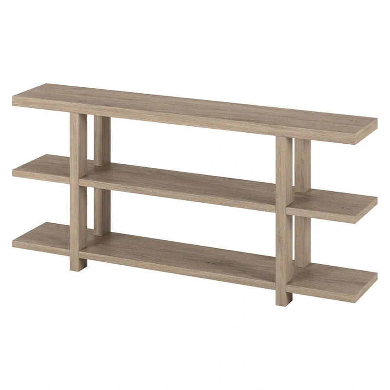 Rectangular Console Table with Storage Shelf