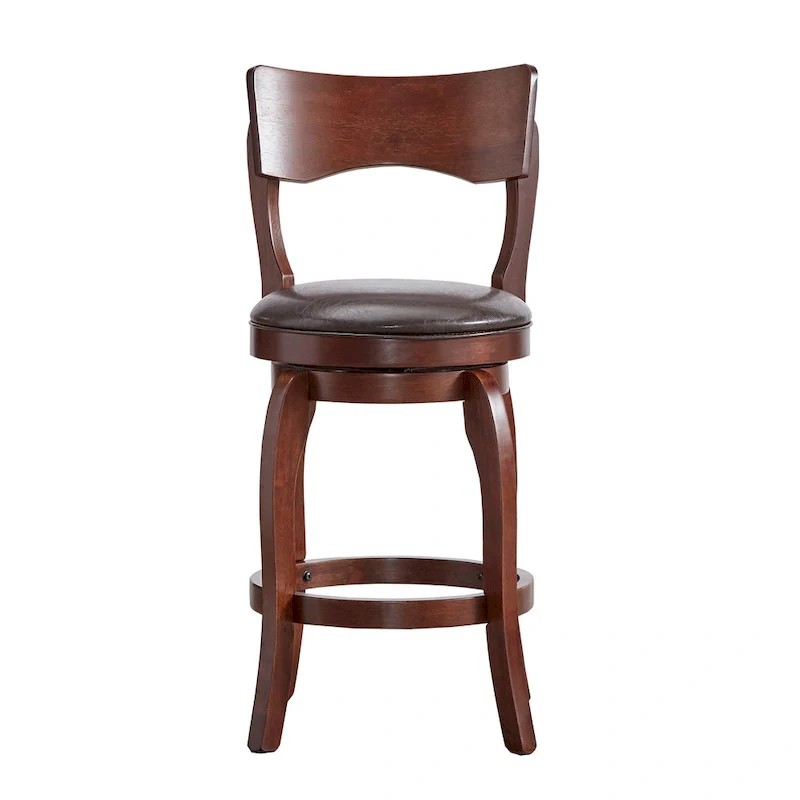 Lyla 24-inch Brown Counter Height Swivel Stool by iNSPIRE Q Classic
