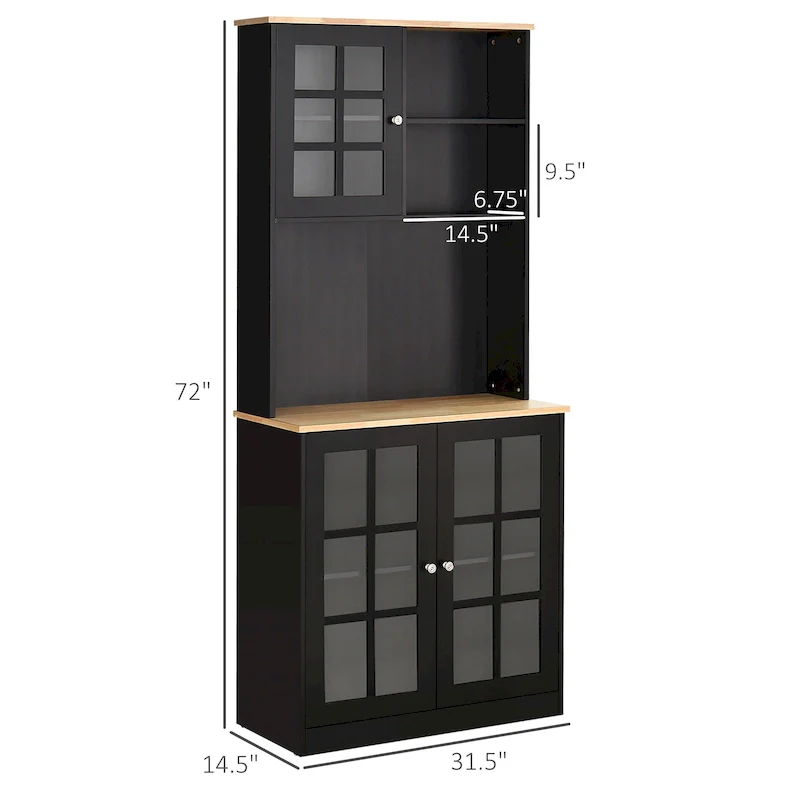 72-inch Transitional Kitchen Cabinet Pantry