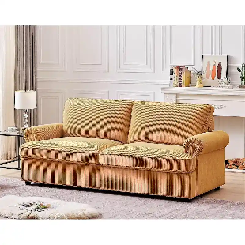 US Pride Furniture Viviana 76 inch Polyester Cushion Back Sofa Bed