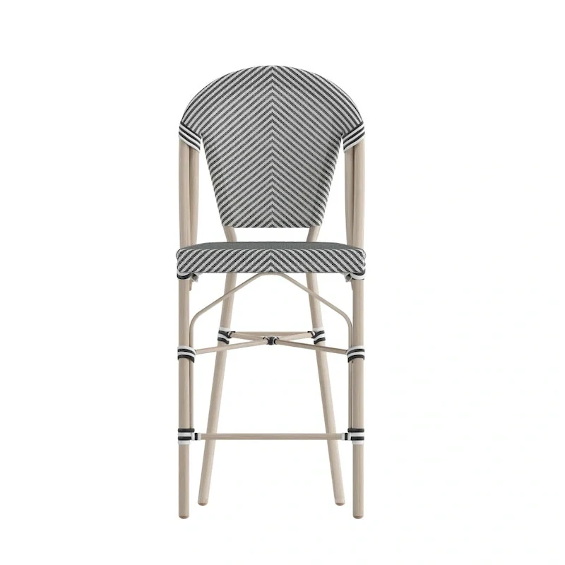 2PK Stacking Bistro Chair with Metal Frame & PE Seat