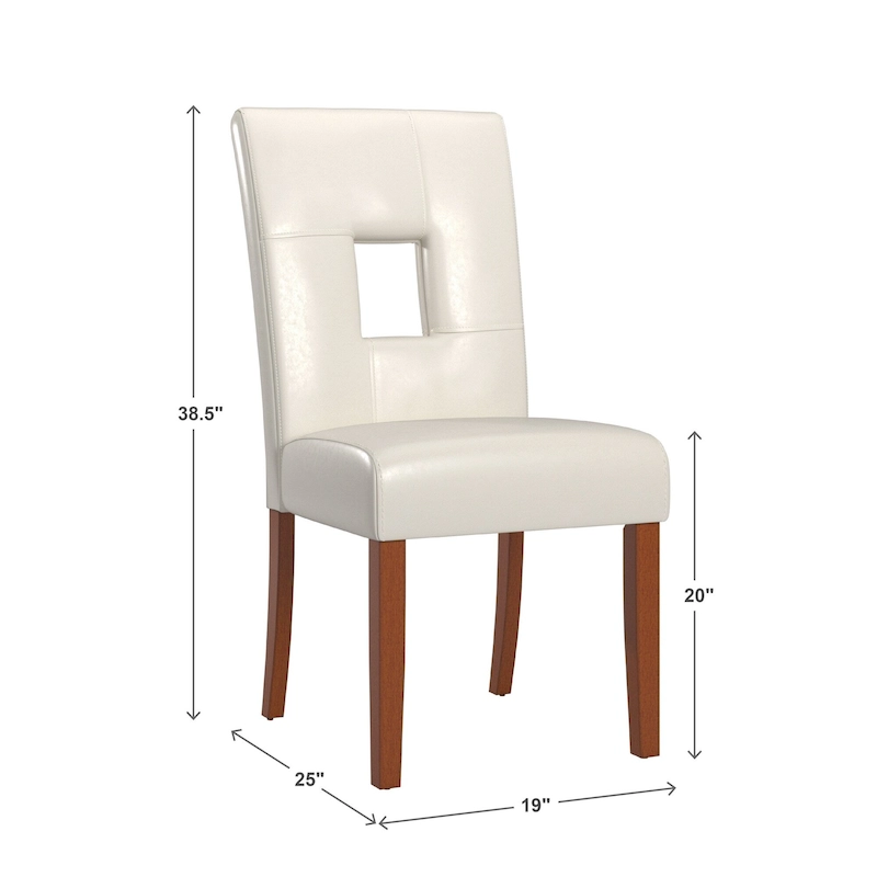 Alsace White Faux Leather Dining Chairs (Set of 2) by iNSPIRE Q Classic - Dining Chair