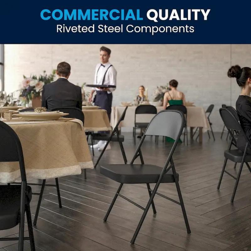 4 Pack Double Braced Metal Folding Chair