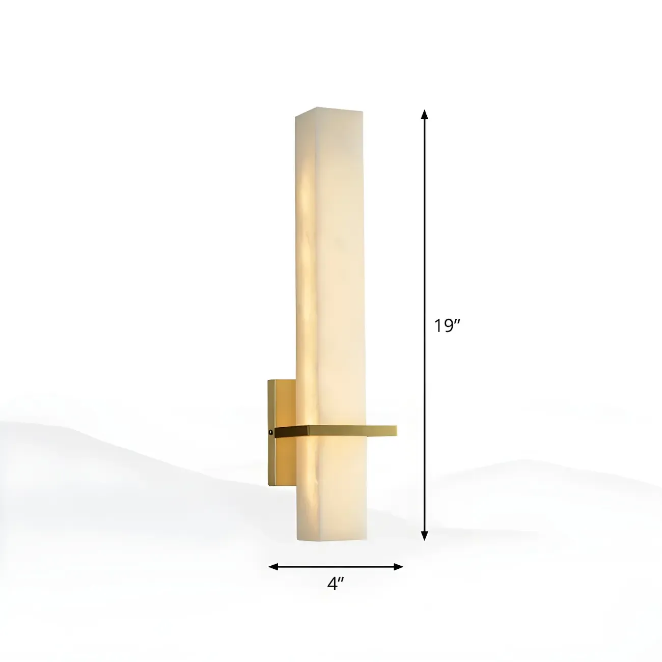 Modern White Stone LED Wall Sconce