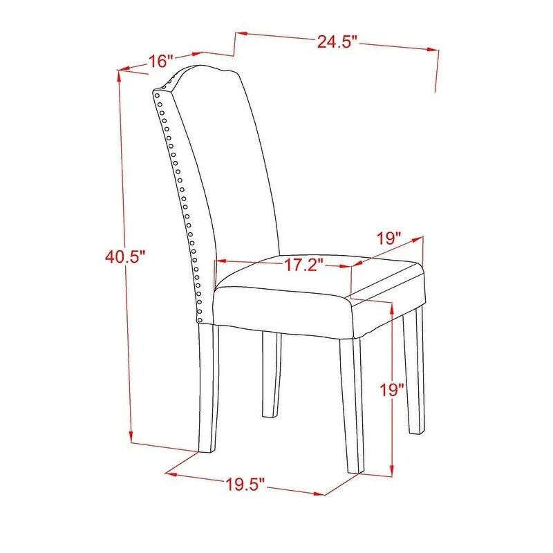 East West Furniture Dining Table Set- a Rectangle Table and Dark Coffee Linen Fabric Chairs, Mahogany (Pieces Option)