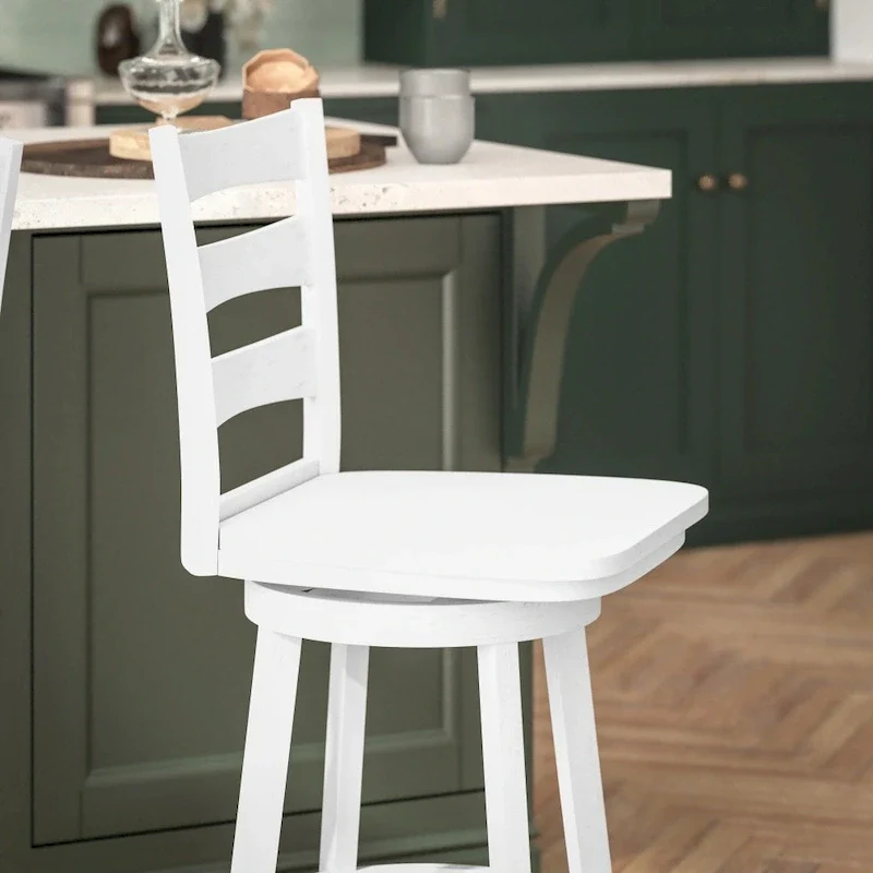 Commercial Wooden Swivel Counter Height Stool
