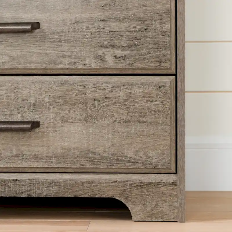 8-Drawer Dresser - Grey Maple/Weathered Oak