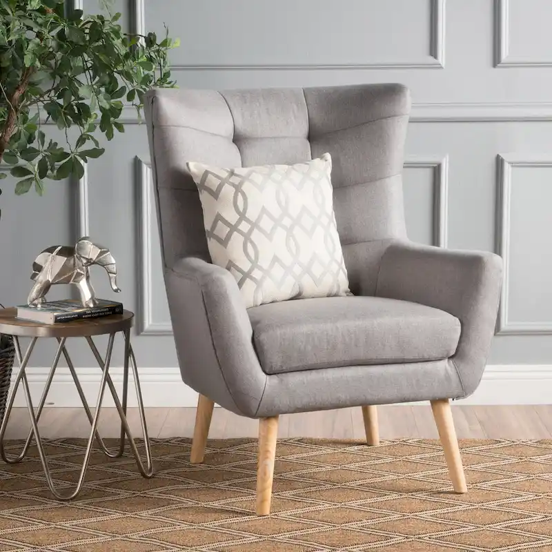 Grey 32.5  High Back Wingback Chair