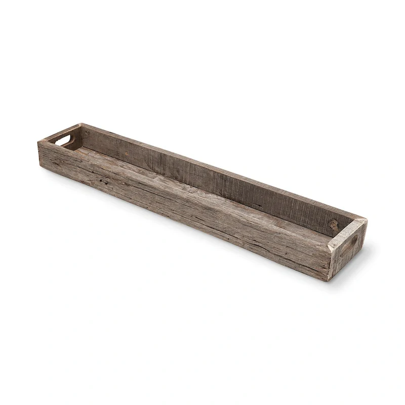 Vernon Brown Reclaimed Wood Rectangular Tray (Small)
