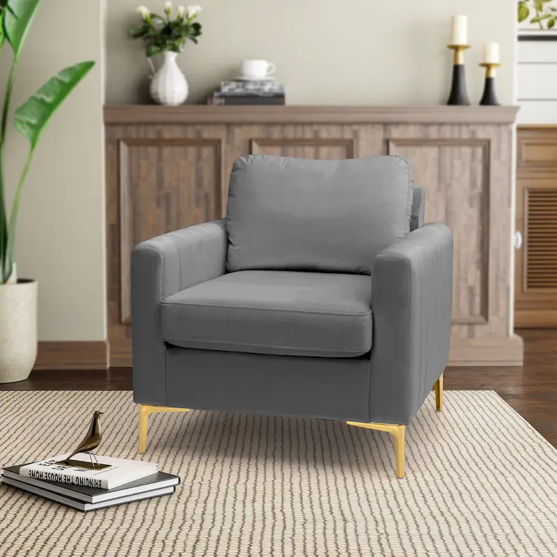 Pellebant Modern Upholstered Accent Armchair Club Chair