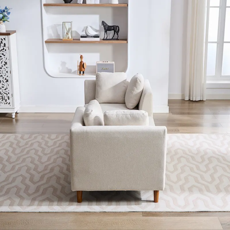 Double-Sided Upholstered Chaise Lounge - Seats 2