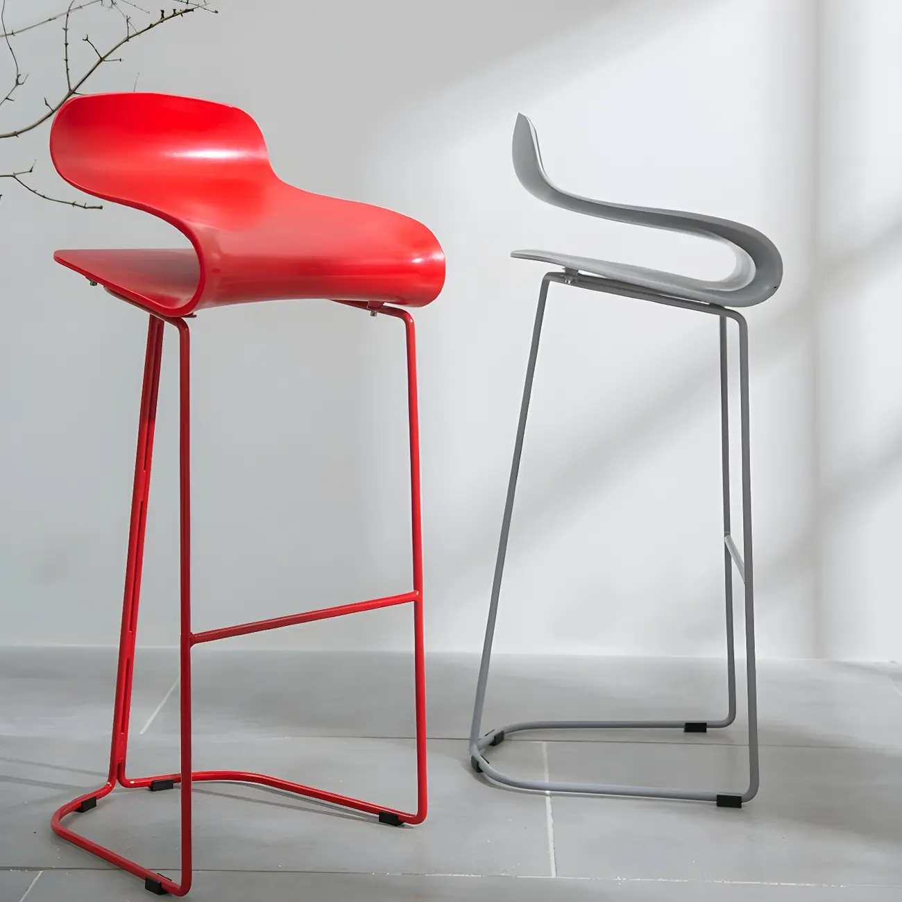 Acrylic Sleek Durable Backless Counter Height Bar Stool