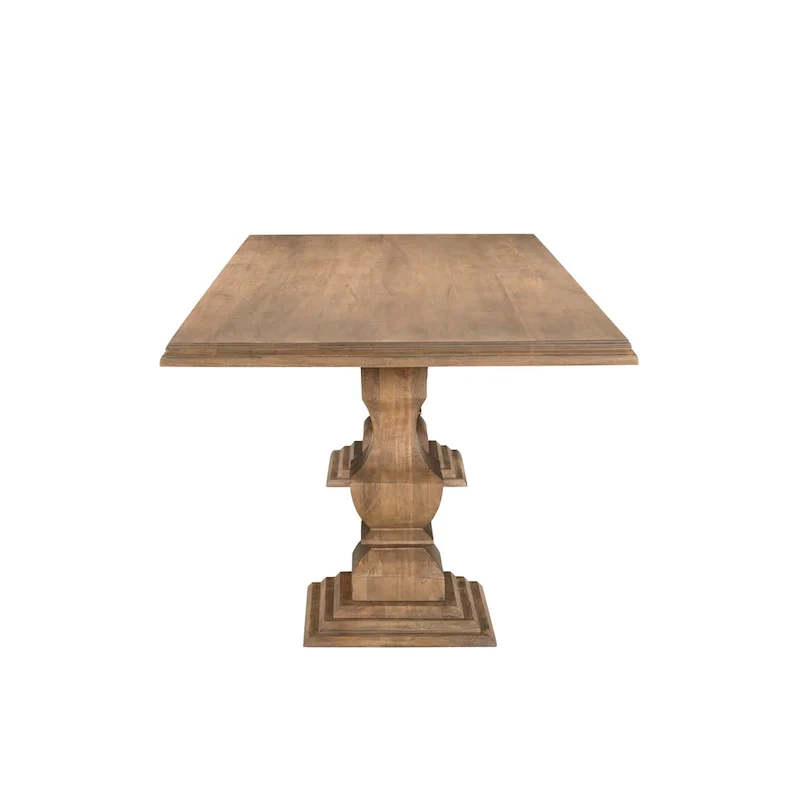 Willow Solid Wood Double Pedestal Dining Table