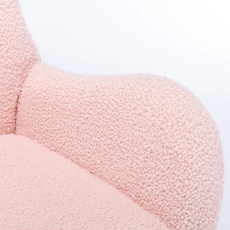 Velvet Upholstered Rocking Chair with Rubber Wood Legs