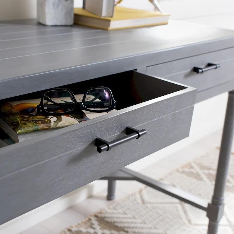 Zennure White Washed Grey Writing Desk