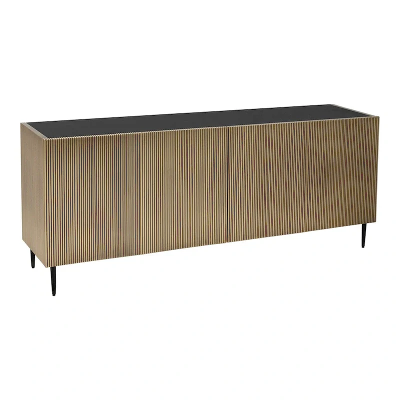 2-Door Sideboard with Brass-Tone Accents