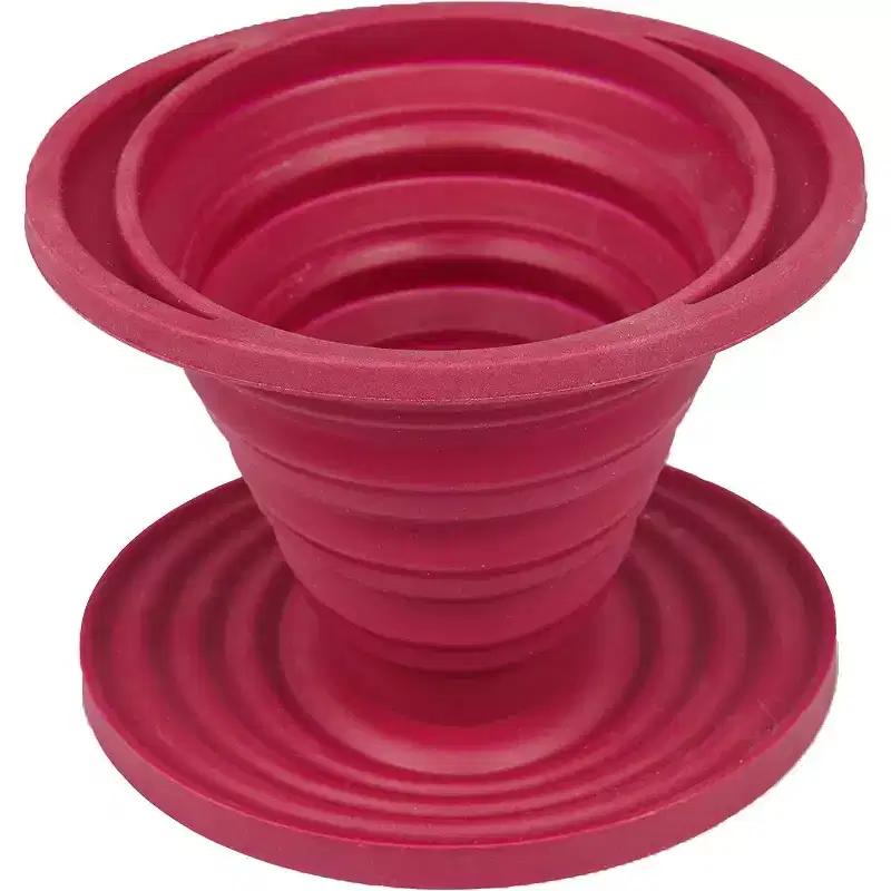 SlickDrip Pour Over Coffee Dripper-Collapsible, Reusable Silicone Coffee Filter- Manual Coffee Brew Maker-Makes One to Two Cups -Camping, Office, Home