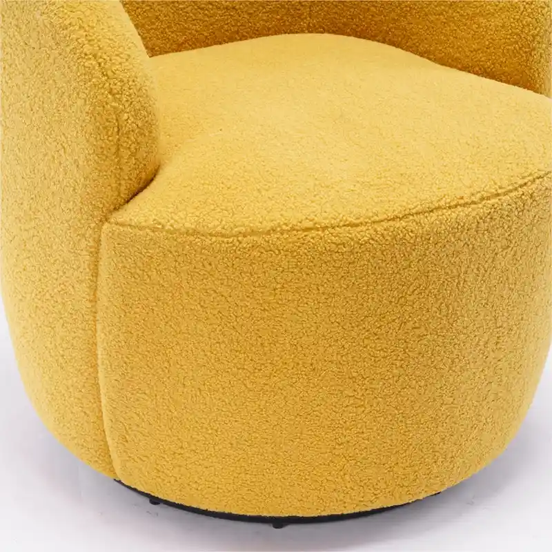 Teddy Fabric Swivel Accent Armchair Barrel Chair