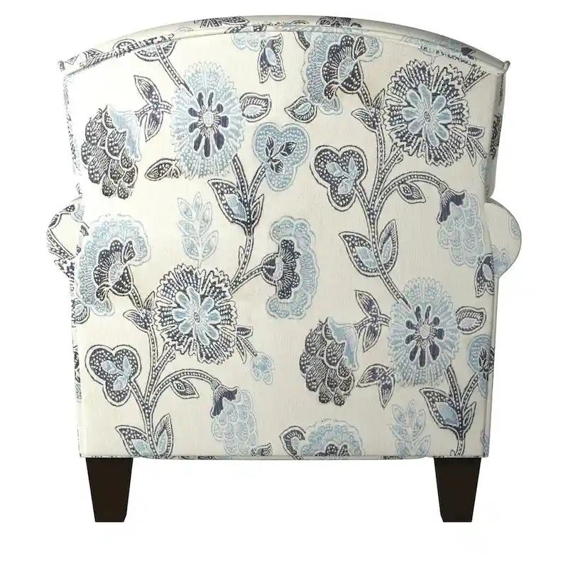 Maya Indigo Cream and Blue Accent Chair