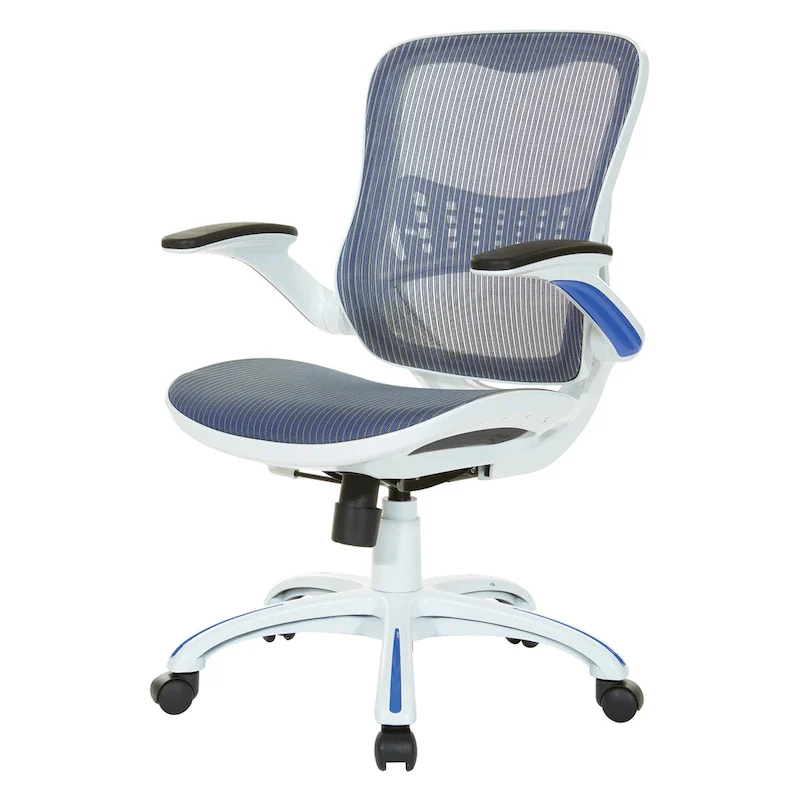 Riley Office Chair with White Mesh Seat and Back